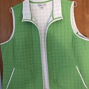 Coldwater Creek Celery Green Vest